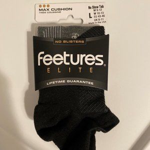 Feetures Elite Golf Max Cushion No Show Socks - Black